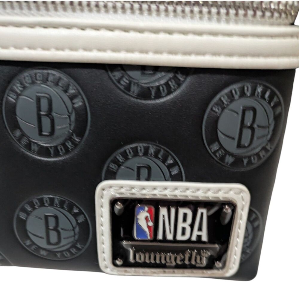 Loungefly Brooklyn Nets Mini Backpack Debossed Lo… - image 4